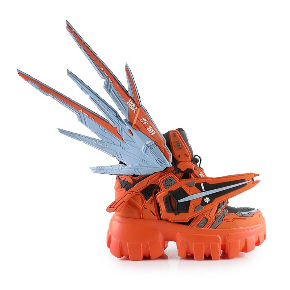 Anthony Wang Orange Anime Gundam Wing Cosplay Robot Mecha Platform Sneakers 8.5
